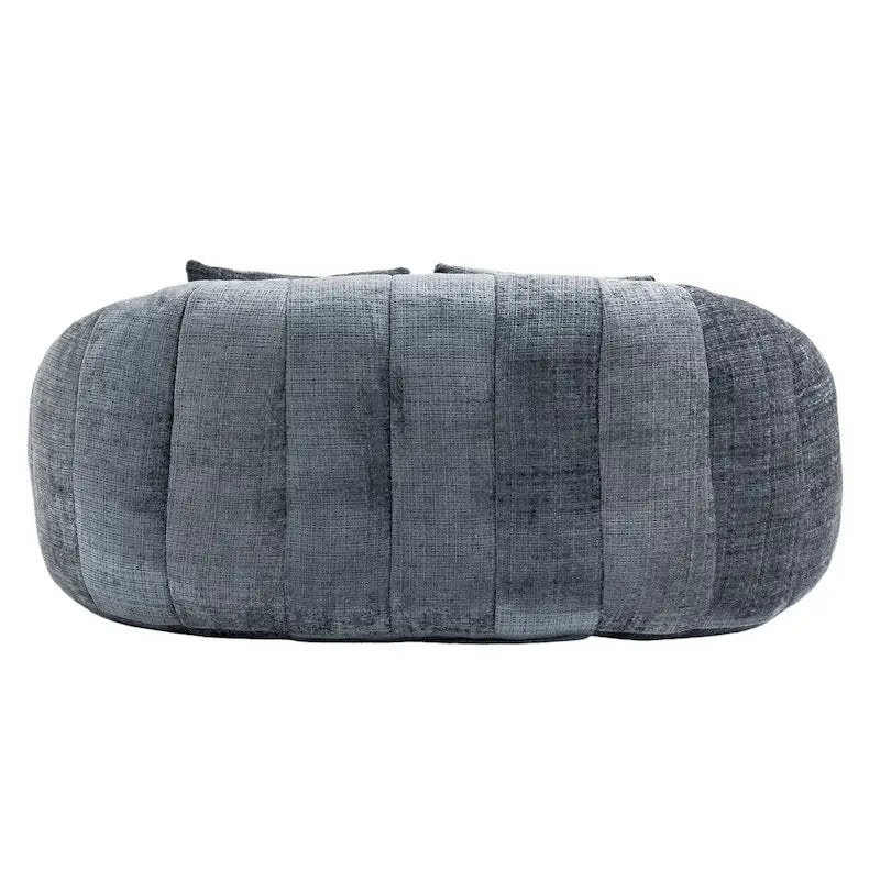 Fauteuil de salon Loveseat surdimensionné gris en chenille rembourré de mousse avec accoudoirs