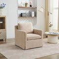 Fauteuil d'appoint pivotant en chenille avec coussin de dossier amovible