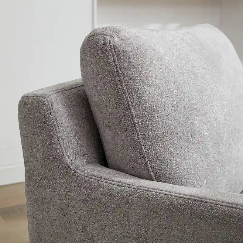 Fauteuil d'appoint pivotant en chenille avec coussin de dossier amovible