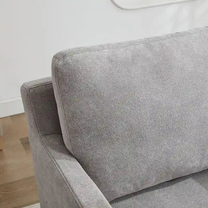 Fauteuil d'appoint pivotant en chenille avec coussin de dossier amovible