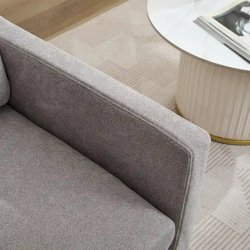 Fauteuil d'appoint pivotant en chenille avec coussin de dossier amovible