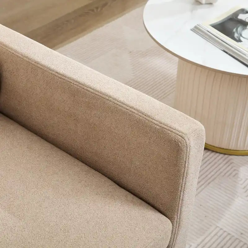 Fauteuil d'appoint pivotant en chenille avec coussin de dossier amovible