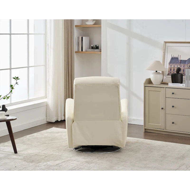 Fauteuil inclinable électrique pivotant et coulissant en similicuir avec port USB
