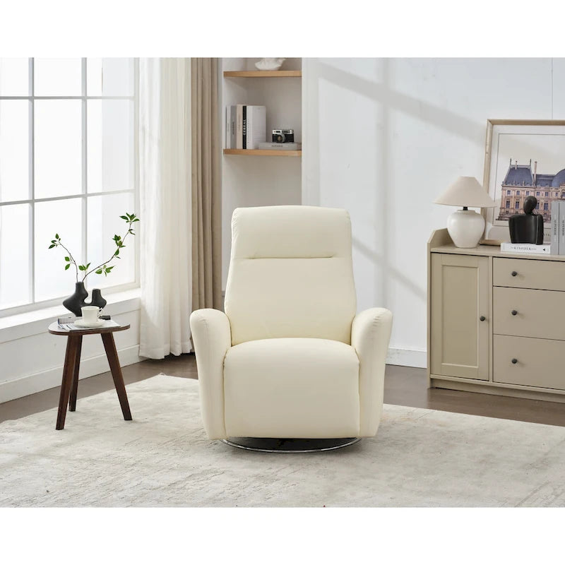 Fauteuil inclinable électrique pivotant et coulissant en similicuir avec port USB