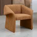 Allena Accent Chair, Contemporary Sloped Arms, Honey Orange Fabric