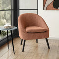Fauteuil d'appoint incurvé Mid-Century Modern avec coussin d'assise amovible