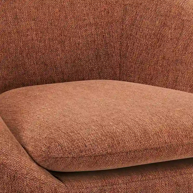 Fauteuil d'appoint incurvé Mid-Century Modern avec coussin d'assise amovible