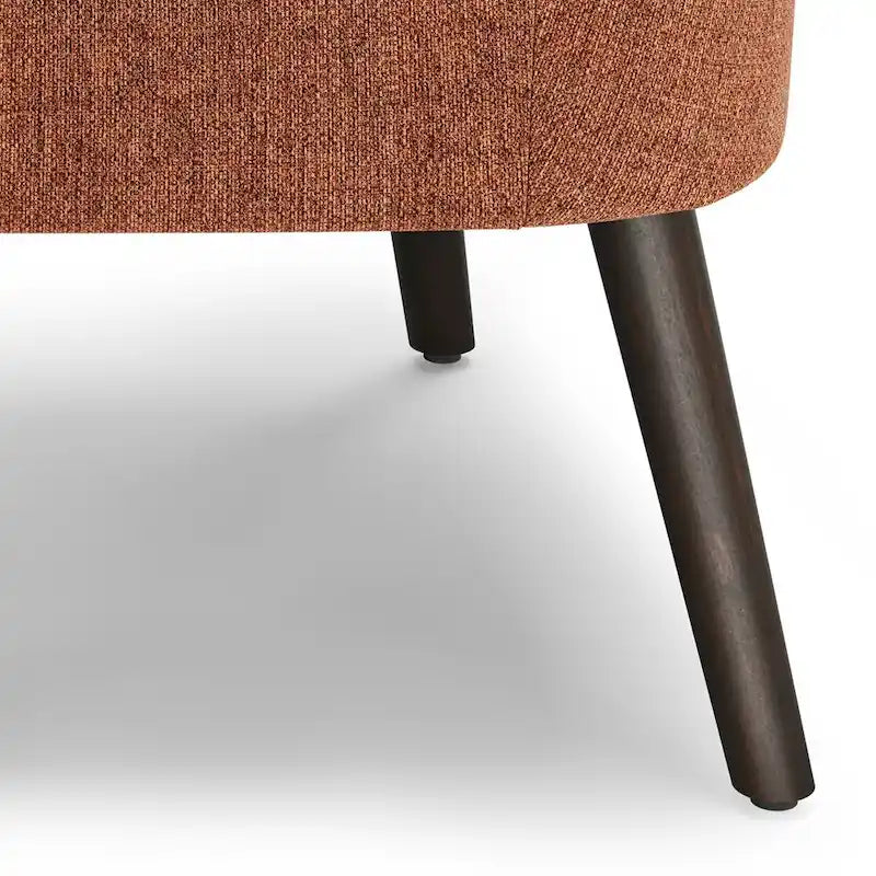 Fauteuil d'appoint incurvé Mid-Century Modern avec coussin d'assise amovible