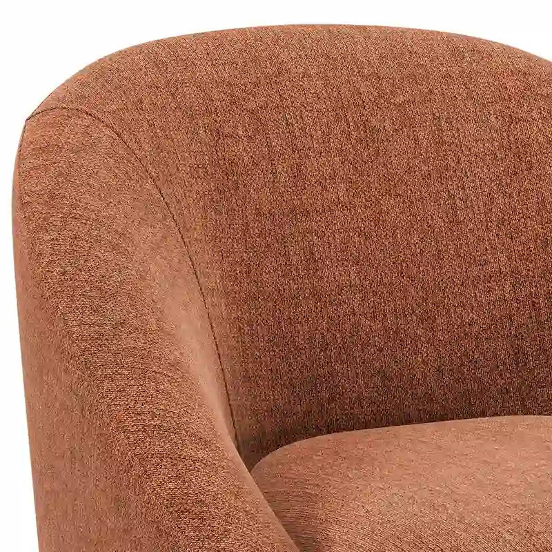 Fauteuil d'appoint incurvé Mid-Century Modern avec coussin d'assise amovible