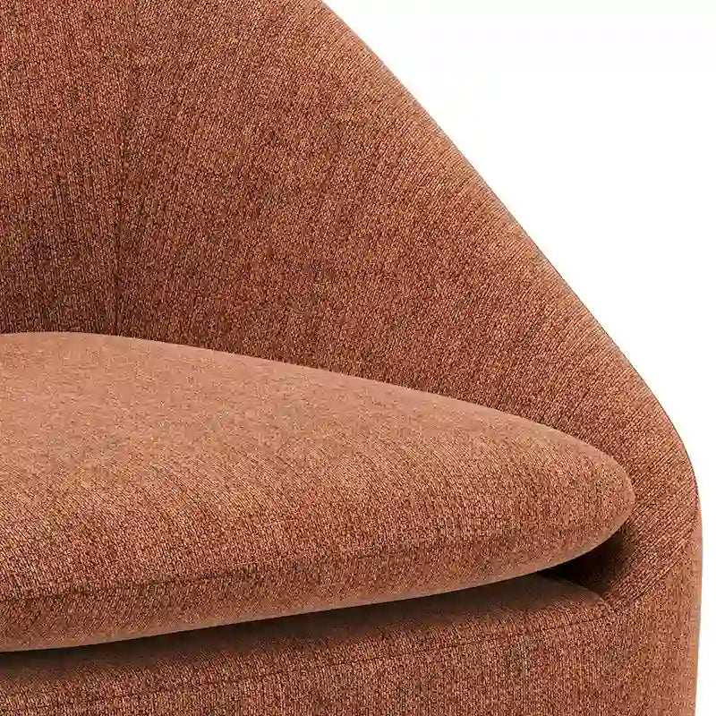 Fauteuil d'appoint incurvé Mid-Century Modern avec coussin d'assise amovible