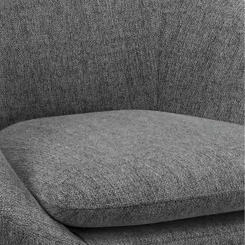 Fauteuil d'appoint incurvé Mid-Century Modern avec coussin d'assise amovible