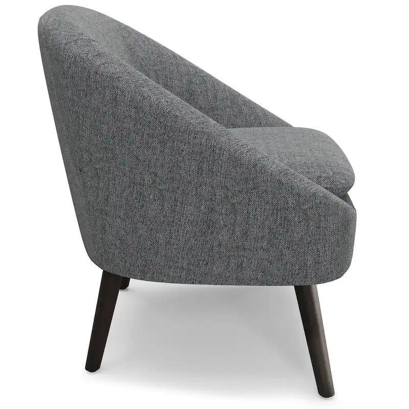 Fauteuil d'appoint incurvé Mid-Century Modern avec coussin d'assise amovible