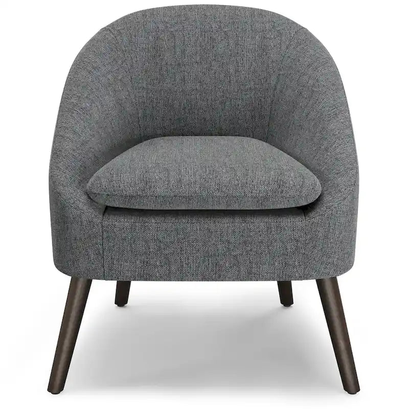 Fauteuil d'appoint incurvé Mid-Century Modern avec coussin d'assise amovible