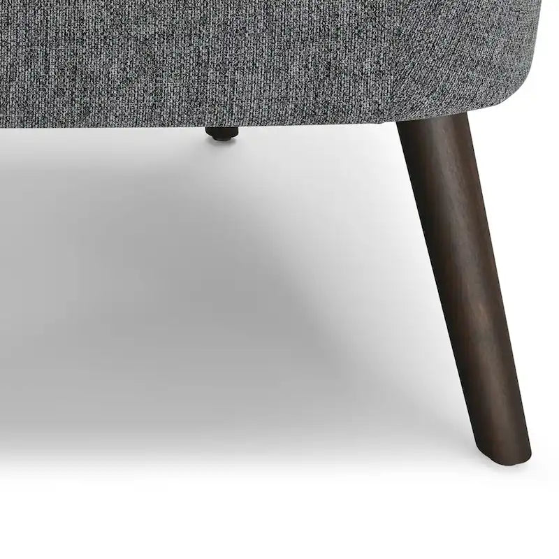 Fauteuil d'appoint incurvé Mid-Century Modern avec coussin d'assise amovible