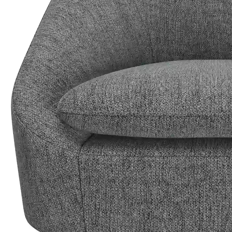 Fauteuil d'appoint incurvé Mid-Century Modern avec coussin d'assise amovible