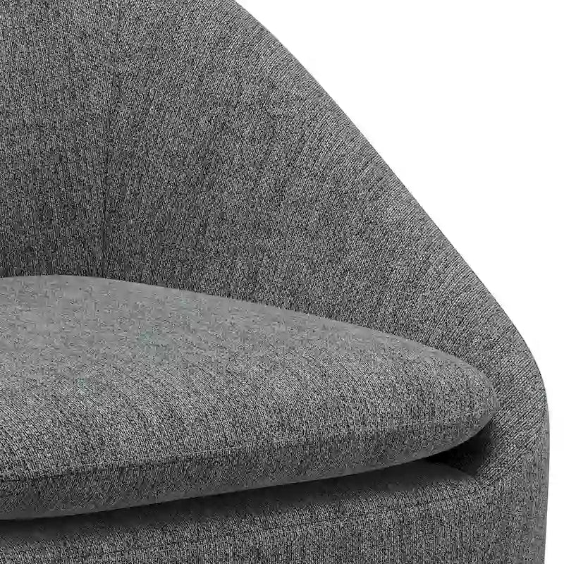 Fauteuil d'appoint incurvé Mid-Century Modern avec coussin d'assise amovible