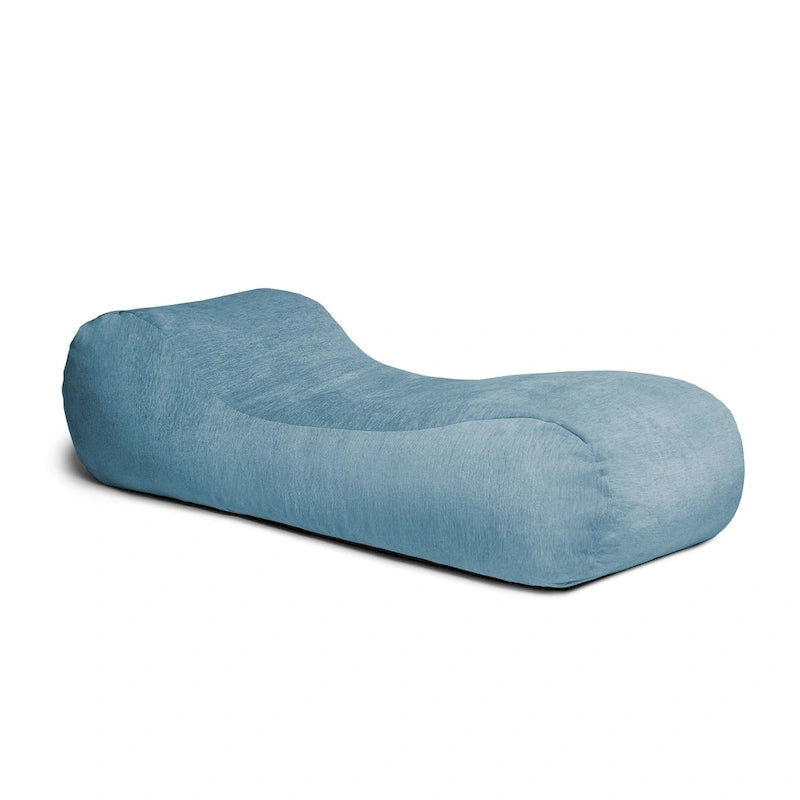 Chaise longue ergonomique en chenille de couleur bleu marine, violet, sarcelle, gris et kaki