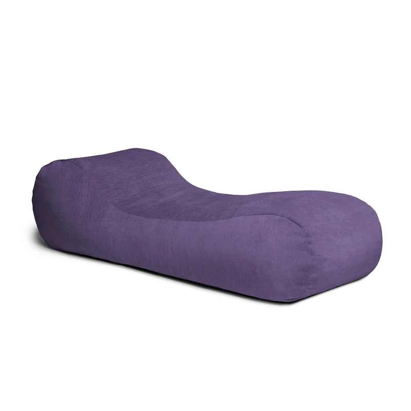 Chaise longue ergonomique en chenille de couleur bleu marine, violet, sarcelle, gris et kaki