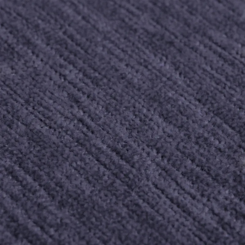 Chaise longue ergonomique en chenille de couleur bleu marine, violet, sarcelle, gris et kaki
