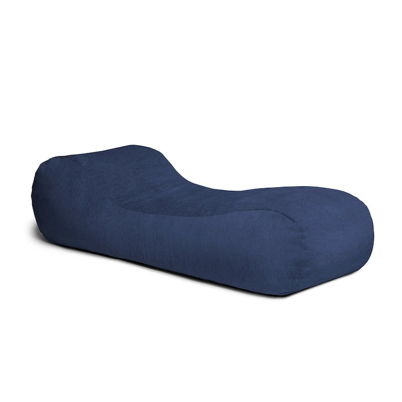 Chaise longue ergonomique en chenille de couleur bleu marine, violet, sarcelle, gris et kaki
