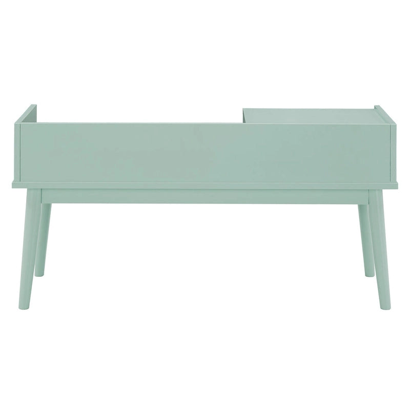Banc d'entrée Mid-Century Modern avec tiroir et assise rembourrée