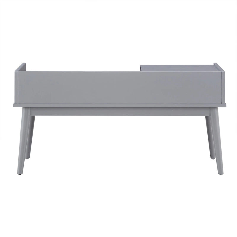Banc d'entrée Mid-Century Modern avec tiroir et assise rembourrée