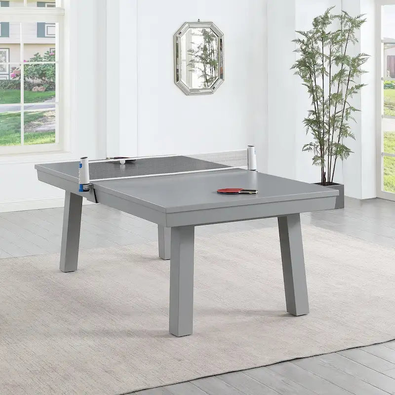 Billard Ardoise Contemporain avec Banquette, Fini Gris Ciment