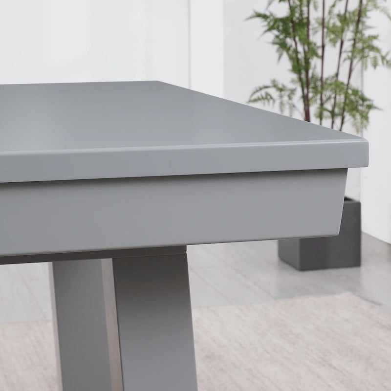 Billard Ardoise Contemporain avec Banquette, Fini Gris Ciment