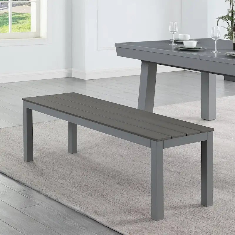 Billard Ardoise Contemporain avec Banquette, Fini Gris Ciment