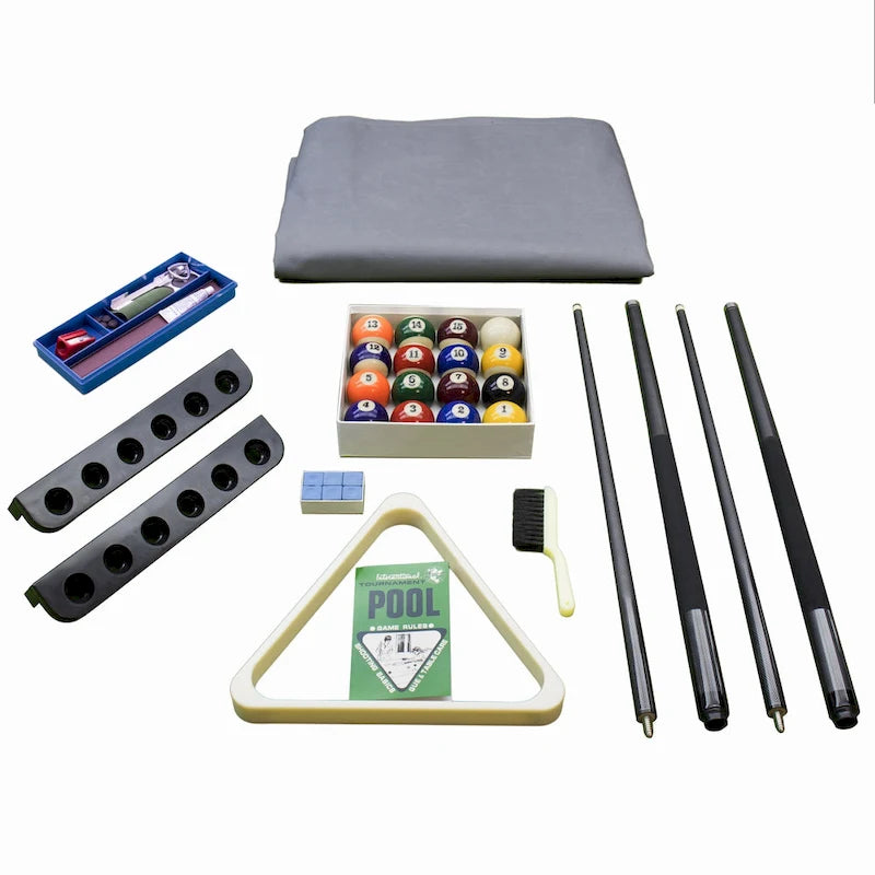 Billard Ardoise Contemporain avec Banquette, Fini Gris Ciment
