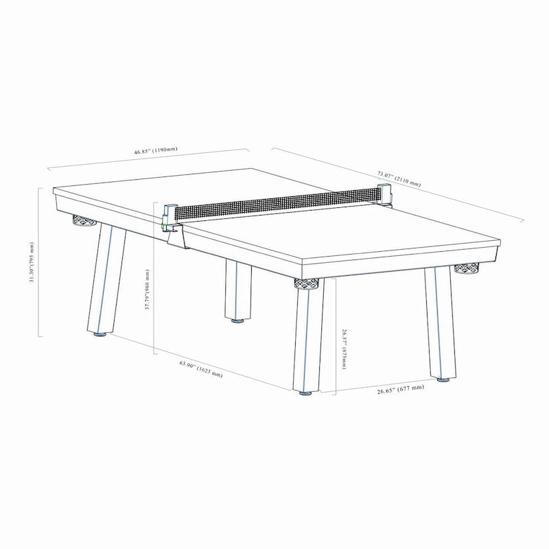 Billard Ardoise Contemporain avec Banquette, Fini Gris Ciment