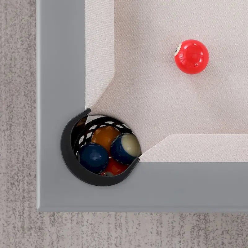 Billard Ardoise Contemporain avec Banquette, Fini Gris Ciment