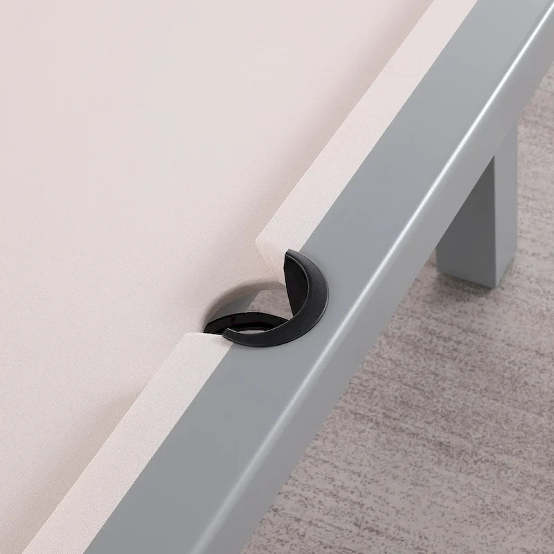 Billard Ardoise Contemporain avec Banquette, Fini Gris Ciment