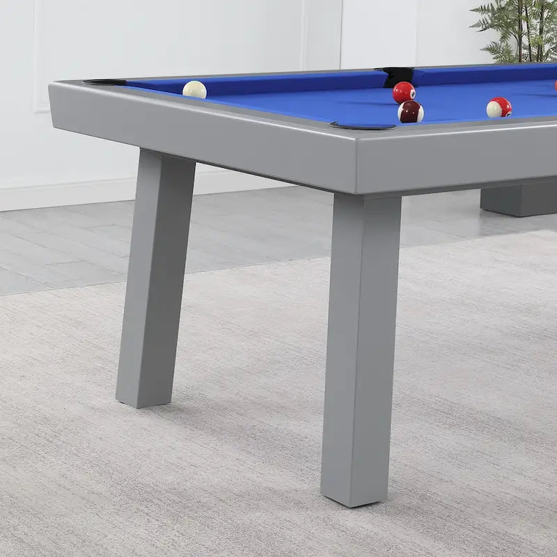 Billard Ardoise Contemporain avec Banquette, Fini Gris Ciment