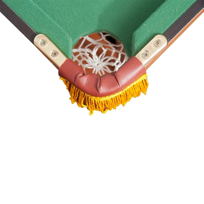 Table de billard de piscine pliable et compacte avec surface en molleton vert