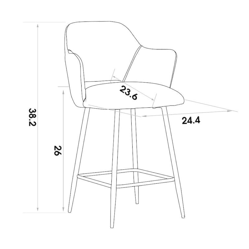 Fauteuil d'appoint rembourré en velours avec pieds en métal doré rose gris noir