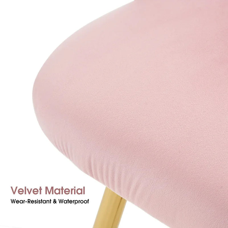 Fauteuil d'appoint rembourré en velours avec pieds en métal doré rose gris noir
