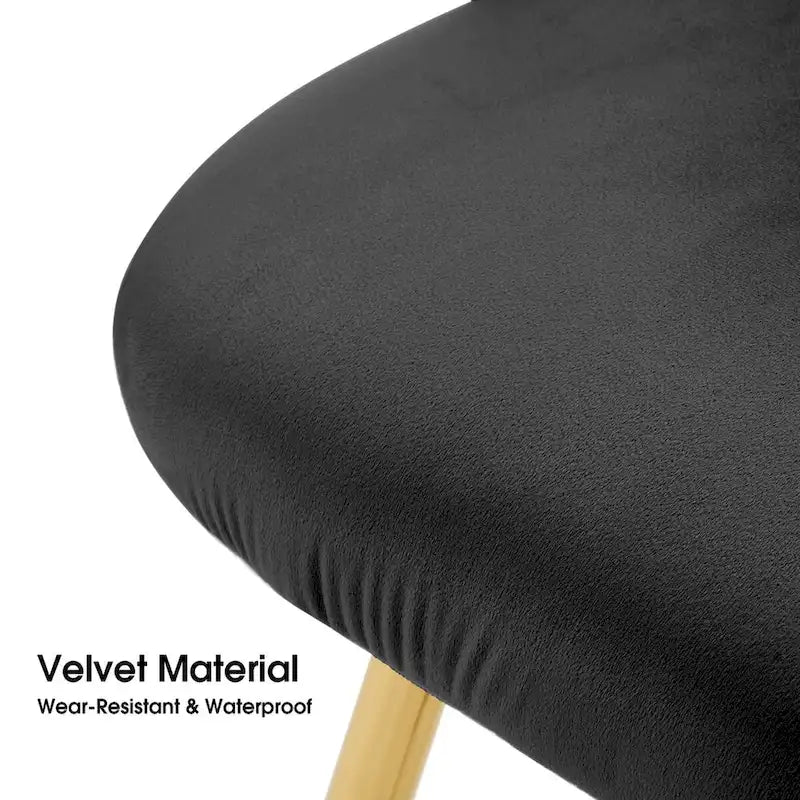 Fauteuil d'appoint rembourré en velours avec pieds en métal doré rose gris noir