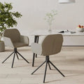 Chaise de salle à manger pivotante en velours avec accoudoirs et pieds métalliques, rotation à 360°