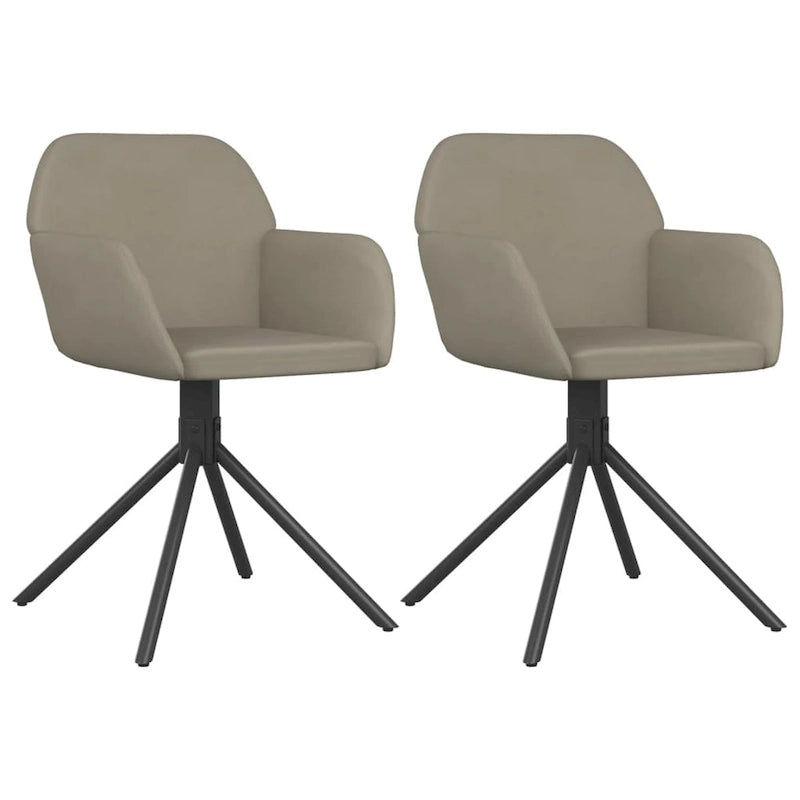 Chaise de salle à manger pivotante en velours avec accoudoirs et pieds métalliques, rotation à 360°