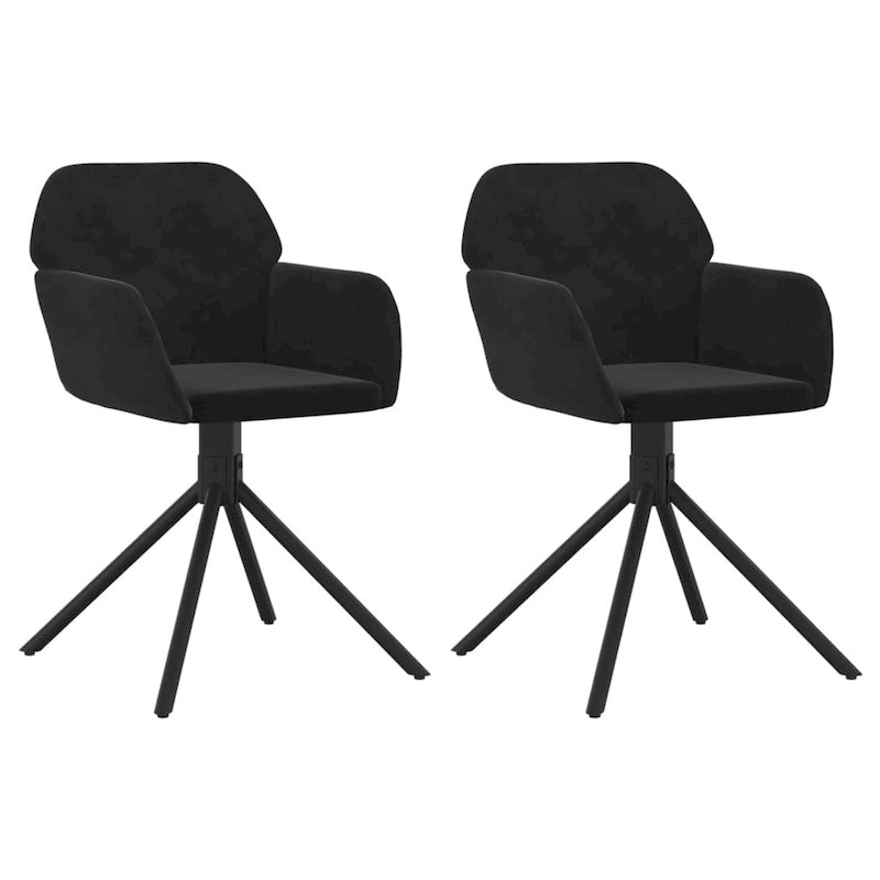 Chaise de salle à manger pivotante en velours avec accoudoirs et pieds métalliques, rotation à 360°