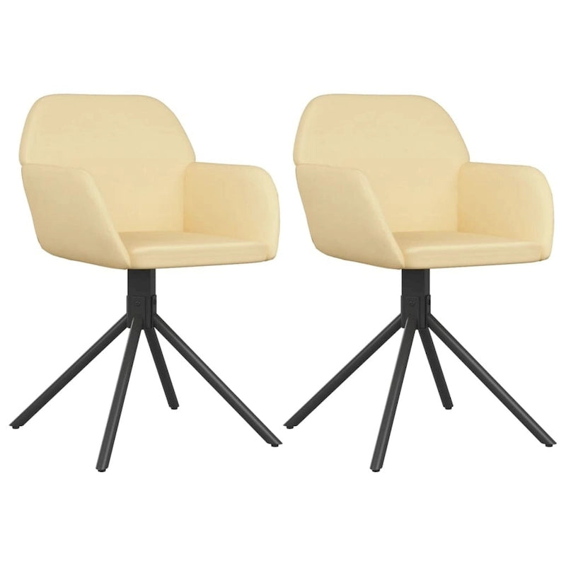 Chaise de salle à manger pivotante en velours avec accoudoirs et pieds métalliques, rotation à 360°