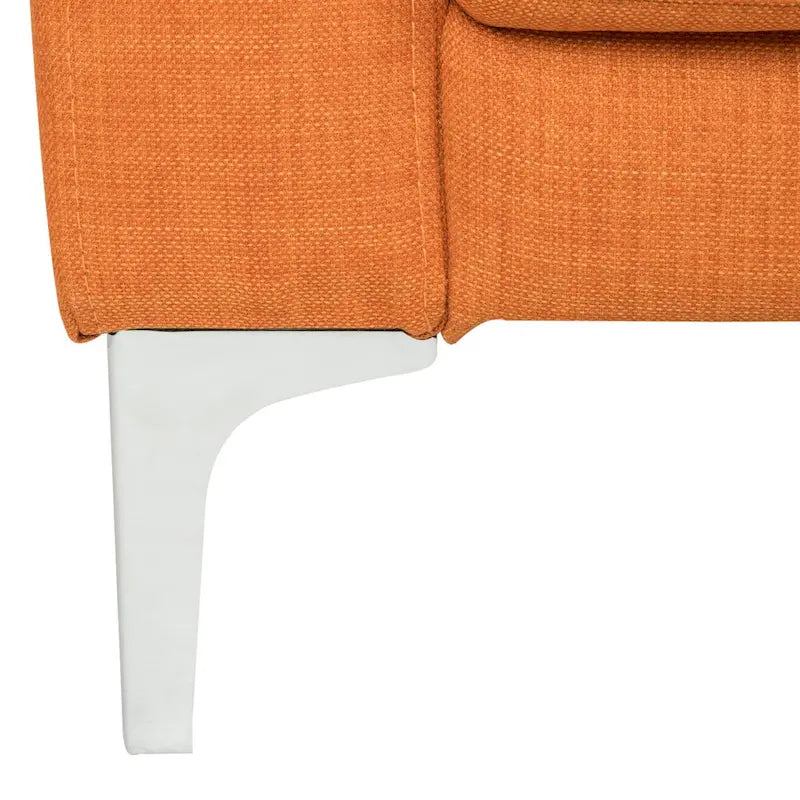 Canapé convertible pliant 2 places avec pieds en métal orange marine