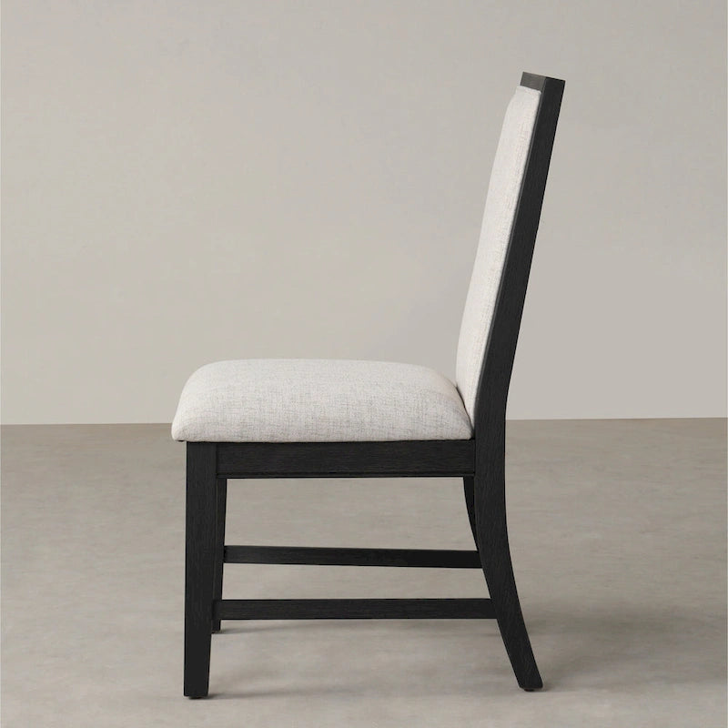 Table à manger ronde avec piètement croisé et plateau en MDF gris clair
