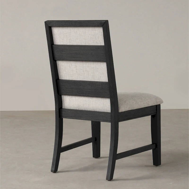 Table à manger ronde avec piètement croisé et plateau en MDF gris clair