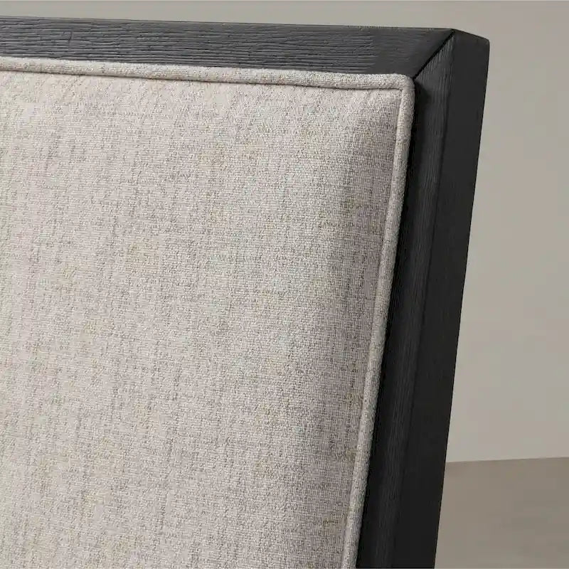 Table à manger ronde avec piètement croisé et plateau en MDF gris clair