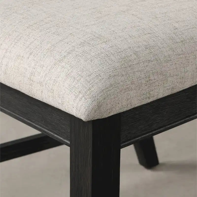 Table à manger ronde avec piètement croisé et plateau en MDF gris clair