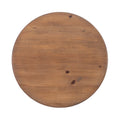 Table à manger ronde en pin massif avec piètement en métal noir